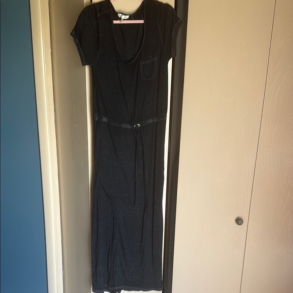 Derek Heart Black Sheath Maxi Dress Scoop Neck - Picture 1 of 5